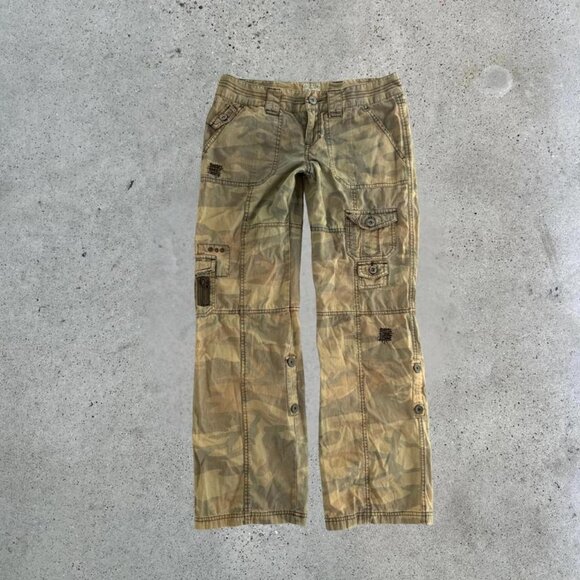 y2k low rise camo cargo pants - Picture 1 of 7